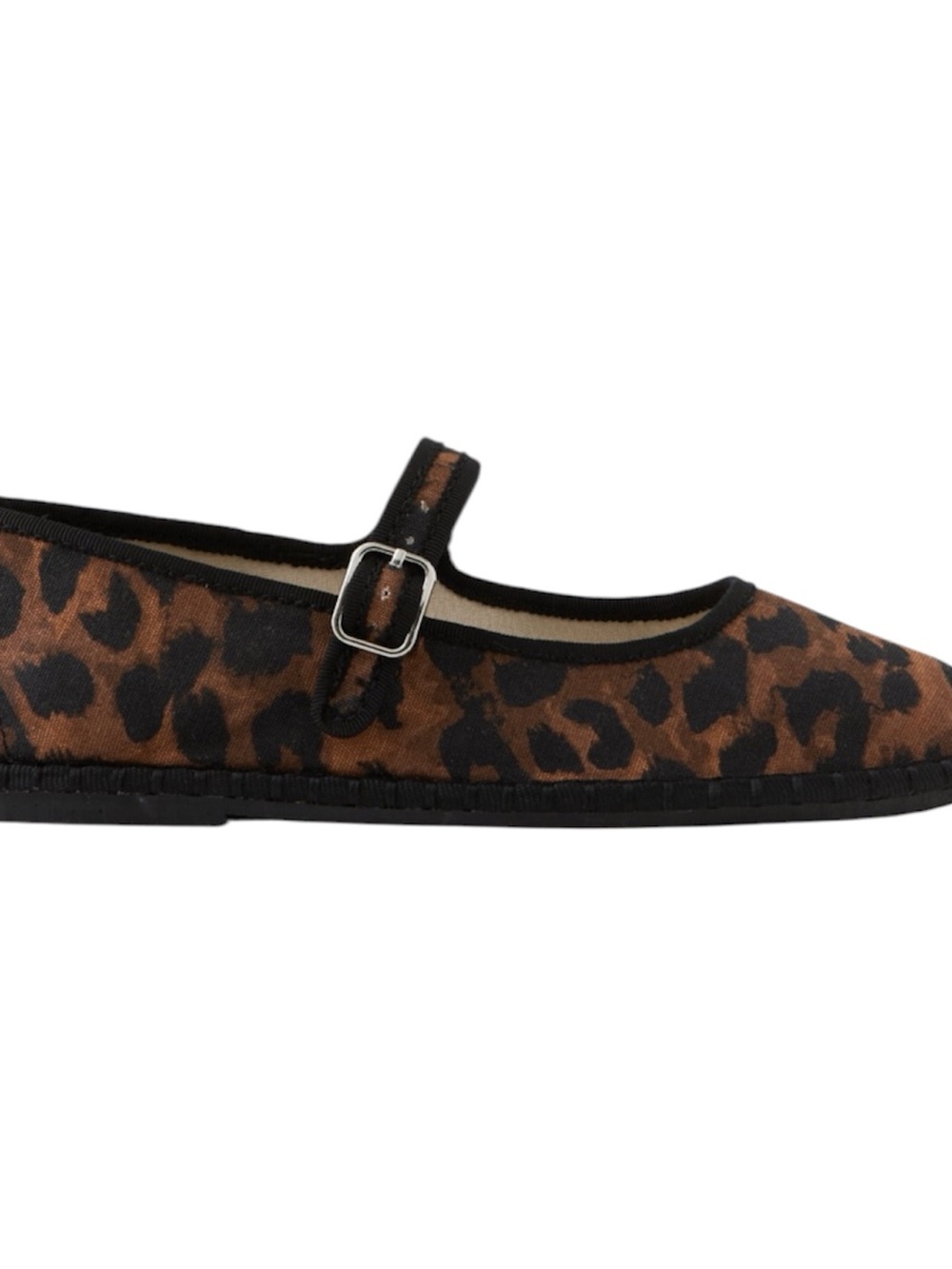 aerie Leopard-Print Mary Jane Flats in Brown & Black size 7 - Picture 7 of 8